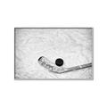Picture of Ice Hockey stick and puck _GroupedProduct_Rectangle_Landscape_Mini_ _GroupedProduct_Rectangle_Landscape_Canvas_Framed_