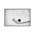 Picture of Ice Hockey stick and puck _GroupedProduct_Rectangle_Landscape_Mini_ _GroupedProduct_Rectangle_Landscape_Canvas_Framed_