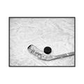 Picture of Ice Hockey stick and puck _GroupedProduct_Rectangle_Landscape_Mini_ _GroupedProduct_Rectangle_Landscape_Canvas_Framed_