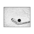 Picture of Ice Hockey stick and puck _GroupedProduct_Rectangle_Landscape_Mini_ _GroupedProduct_Rectangle_Landscape_Canvas_Framed_