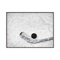 Picture of Ice Hockey stick and puck _GroupedProduct_Rectangle_Landscape_Mini_ _GroupedProduct_Rectangle_Landscape_Canvas_Framed_