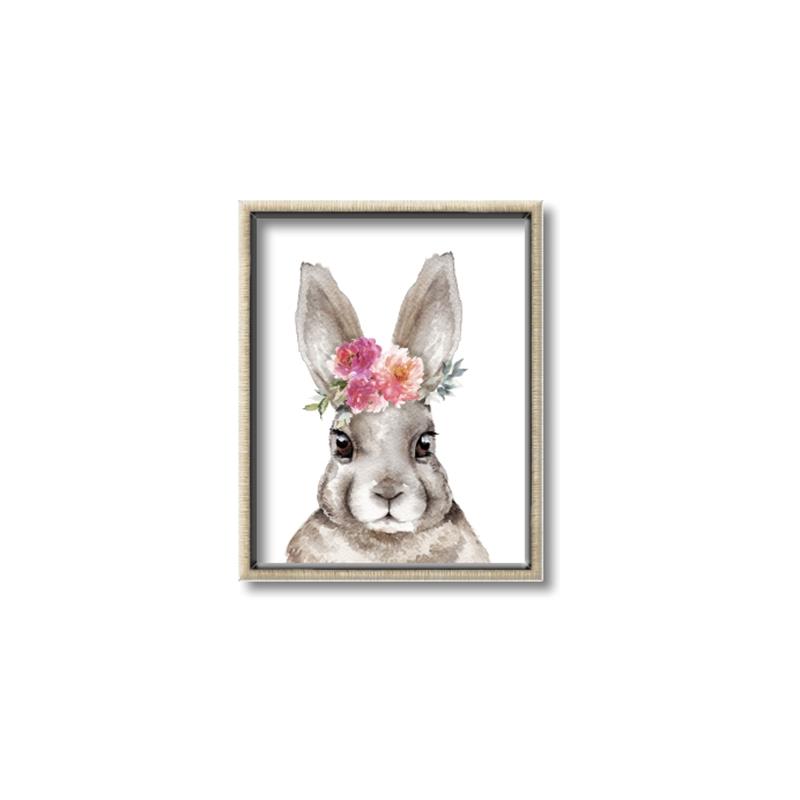 Picture of Floral Top Bunny _GroupedProduct_Rectangle_Portrait_Mini_ _GroupedProduct_Rectangle_Portrait_Canvas_Framed_