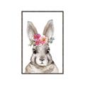 Picture of Floral Top Bunny _GroupedProduct_Rectangle_Portrait_Mini_ _GroupedProduct_Rectangle_Portrait_Canvas_Framed_