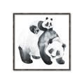 Picture of Mom and Baby Panda _GroupedProduct_Square_Mini_ _GroupedProduct_Square_Canvas_Framed_