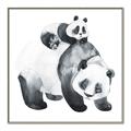 Picture of Mom and Baby Panda _GroupedProduct_Square_Mini_ _GroupedProduct_Square_Canvas_Framed_