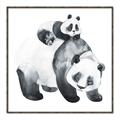 Picture of Mom and Baby Panda _GroupedProduct_Square_Mini_ _GroupedProduct_Square_Canvas_Framed_