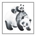 Picture of Mom and Baby Panda _GroupedProduct_Square_Mini_ _GroupedProduct_Square_Canvas_Framed_