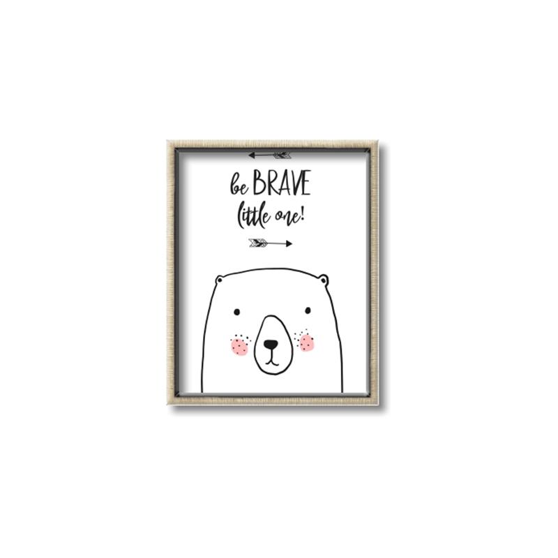 Picture of Be Brave Bear _GroupedProduct_Rectangle_Portrait_Mini_ _GroupedProduct_Rectangle_Portrait_Canvas_Framed_