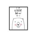 Picture of Be Brave Bear _GroupedProduct_Rectangle_Portrait_Mini_ _GroupedProduct_Rectangle_Portrait_Canvas_Framed_