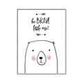 Picture of Be Brave Bear _GroupedProduct_Rectangle_Portrait_Mini_ _GroupedProduct_Rectangle_Portrait_Canvas_Framed_