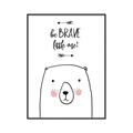 Picture of Be Brave Bear _GroupedProduct_Rectangle_Portrait_Mini_ _GroupedProduct_Rectangle_Portrait_Canvas_Framed_