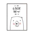 Picture of Be Brave Bear _GroupedProduct_Rectangle_Portrait_Mini_ _GroupedProduct_Rectangle_Portrait_Canvas_Framed_