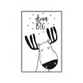 Picture of Dream Big Moose _GroupedProduct_Rectangle_Portrait_Mini_ _GroupedProduct_Rectangle_Portrait_Canvas_Framed_