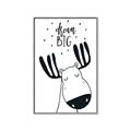 Picture of Dream Big Moose _GroupedProduct_Rectangle_Portrait_Mini_ _GroupedProduct_Rectangle_Portrait_Canvas_Framed_