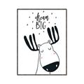 Picture of Dream Big Moose _GroupedProduct_Rectangle_Portrait_Mini_ _GroupedProduct_Rectangle_Portrait_Canvas_Framed_