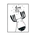 Picture of Dream Big Moose _GroupedProduct_Rectangle_Portrait_Mini_ _GroupedProduct_Rectangle_Portrait_Canvas_Framed_