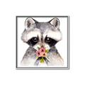 Picture of Garden Raccoon _GroupedProduct_Square_Mini_ _GroupedProduct_Square_Canvas_Framed_
