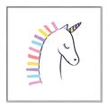 Picture of Pretty Unicorn _GroupedProduct_Square_Mini_ _GroupedProduct_Square_Canvas_Framed_