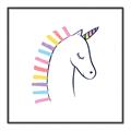 Picture of Pretty Unicorn _GroupedProduct_Square_Mini_ _GroupedProduct_Square_Canvas_Framed_
