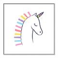 Picture of Pretty Unicorn _GroupedProduct_Square_Mini_ _GroupedProduct_Square_Canvas_Framed_
