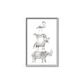 Picture of Stacked Animals I   _GroupedProduct_Rectangle_Portrait_Mini_ _GroupedProduct_Rectangle_Portrait_Canvas_Framed_