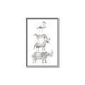 Picture of Stacked Animals I   _GroupedProduct_Rectangle_Portrait_Mini_ _GroupedProduct_Rectangle_Portrait_Canvas_Framed_