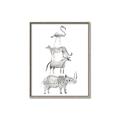 Picture of Stacked Animals I   _GroupedProduct_Rectangle_Portrait_Mini_ _GroupedProduct_Rectangle_Portrait_Canvas_Framed_