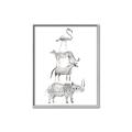 Picture of Stacked Animals I   _GroupedProduct_Rectangle_Portrait_Mini_ _GroupedProduct_Rectangle_Portrait_Canvas_Framed_