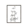 Picture of Stacked Animals I   _GroupedProduct_Rectangle_Portrait_Mini_ _GroupedProduct_Rectangle_Portrait_Canvas_Framed_