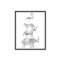 Picture of Stacked Animals I   _GroupedProduct_Rectangle_Portrait_Mini_ _GroupedProduct_Rectangle_Portrait_Canvas_Framed_