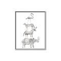 Picture of Stacked Animals I   _GroupedProduct_Rectangle_Portrait_Mini_ _GroupedProduct_Rectangle_Portrait_Canvas_Framed_