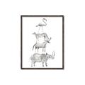 Picture of Stacked Animals I   _GroupedProduct_Rectangle_Portrait_Mini_ _GroupedProduct_Rectangle_Portrait_Canvas_Framed_