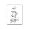 Picture of Stacked Animals I   _GroupedProduct_Rectangle_Portrait_Mini_ _GroupedProduct_Rectangle_Portrait_Canvas_Framed_