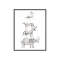 Picture of Stacked Animals I   _GroupedProduct_Rectangle_Portrait_Mini_ _GroupedProduct_Rectangle_Portrait_Canvas_Framed_