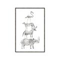 Picture of Stacked Animals I   _GroupedProduct_Rectangle_Portrait_Mini_ _GroupedProduct_Rectangle_Portrait_Canvas_Framed_