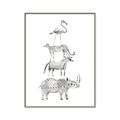Picture of Stacked Animals I   _GroupedProduct_Rectangle_Portrait_Mini_ _GroupedProduct_Rectangle_Portrait_Canvas_Framed_