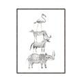 Picture of Stacked Animals I   _GroupedProduct_Rectangle_Portrait_Mini_ _GroupedProduct_Rectangle_Portrait_Canvas_Framed_