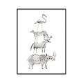 Picture of Stacked Animals I   _GroupedProduct_Rectangle_Portrait_Mini_ _GroupedProduct_Rectangle_Portrait_Canvas_Framed_