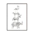 Picture of Stacked Animals I   _GroupedProduct_Rectangle_Portrait_Mini_ _GroupedProduct_Rectangle_Portrait_Canvas_Framed_