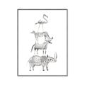 Picture of Stacked Animals I   _GroupedProduct_Rectangle_Portrait_Mini_ _GroupedProduct_Rectangle_Portrait_Canvas_Framed_