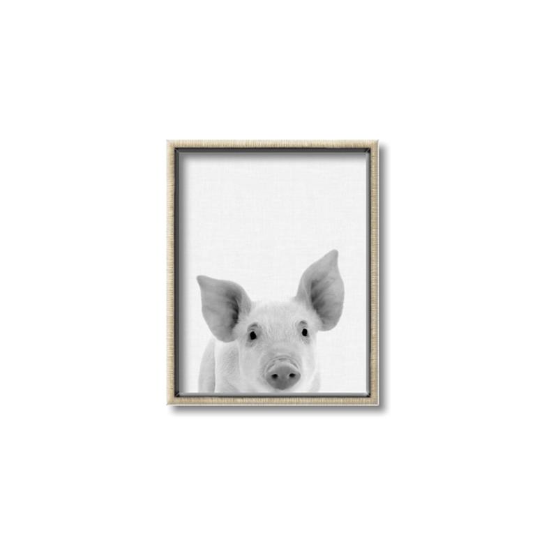 Picture of Farmhouse Pig _GroupedProduct_Rectangle_Portrait_Mini_ _GroupedProduct_Rectangle_Portrait_Canvas_Framed_