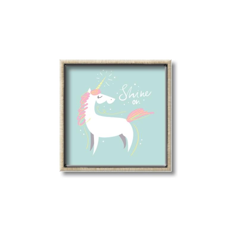 Picture of Shine On Unicorn Blue _GroupedProduct_Square_Mini_ _GroupedProduct_Square_Canvas_Framed_