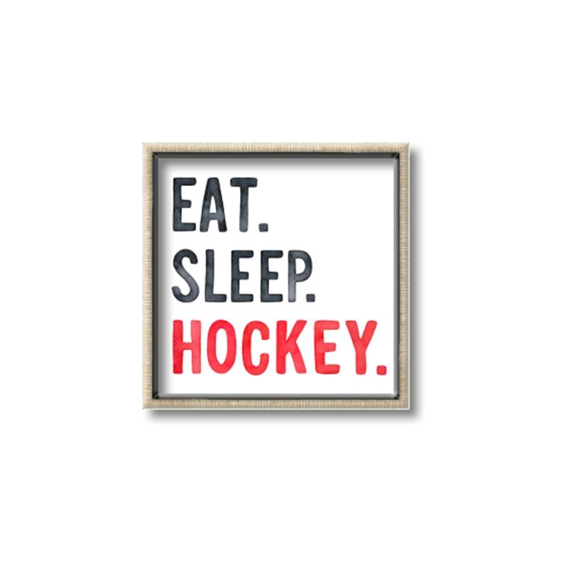 Picture of Eat Sleep Hockey _GroupedProduct_Square_Mini_ _GroupedProduct_Square_Canvas_Framed_