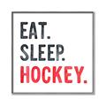 Picture of Eat Sleep Hockey _GroupedProduct_Square_Mini_ _GroupedProduct_Square_Canvas_Framed_