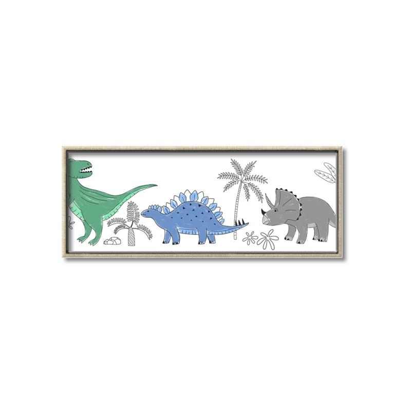 Picture of Tropical Dinos _GroupedProduct_Panel_Landscape_Mini_ _GroupedProduct_Panel_Landscape_Canvas_Framed_