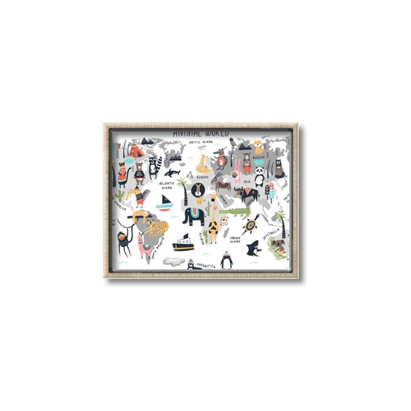 Picture of Animal World      _GroupedProduct_Rectangle_Landscape_Canvas_Framed_