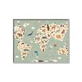 Picture of Animal Map _GroupedProduct_Rectangle_Landscape_Canvas_Framed_