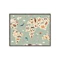 Picture of Animal Map _GroupedProduct_Rectangle_Landscape_Canvas_Framed_