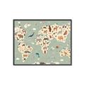 Picture of Animal Map _GroupedProduct_Rectangle_Landscape_Canvas_Framed_