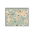 Picture of Animal Map _GroupedProduct_Rectangle_Landscape_Canvas_Framed_
